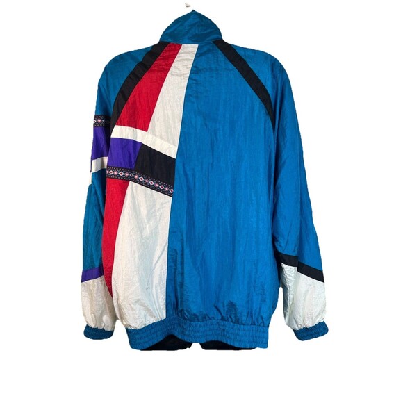 Sunterra Vintage 90s Spirit boho tribal LG Wind Breaker Full Zip Jacket Aztec - Picture 10 of 16